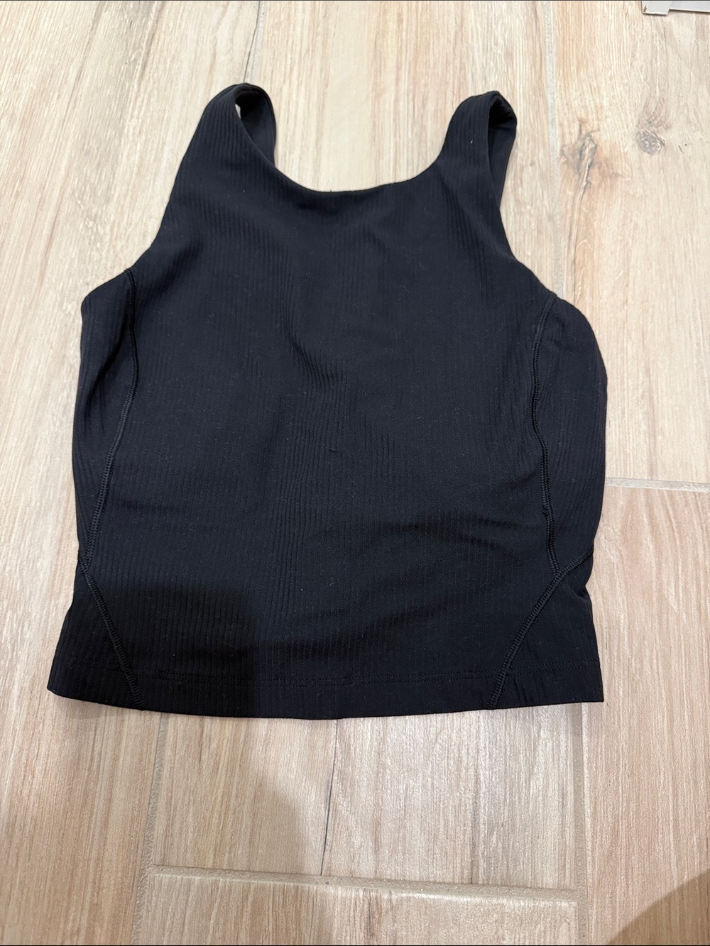 lululemon athletica Black Ribbed Crop Tank